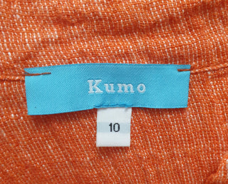 Kumo orange cotton/linen sleeveless dress size 10 Kumo preloved second hand clothes 8