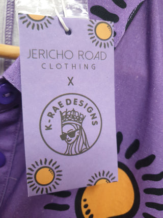 Jericho Road purple print boilersuit size 20 Jericho Road preloved second hand clothes 10