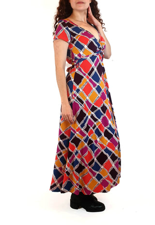 Leona Edminston colourful short sleeve dress size 1, best fits size 10 Leona Edminston preloved second hand clothes 4
