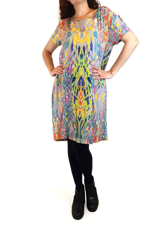 Elm colourful print dress size 10 Elm preloved second hand clothes 4