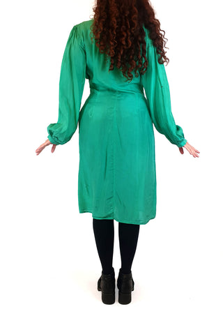 Lola Australia emerald green silk mix long sleeve dress size 10 Lola Australia preloved second hand clothes 7