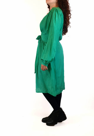 Lola Australia emerald green silk mix long sleeve dress size 10 Lola Australia preloved second hand clothes 6
