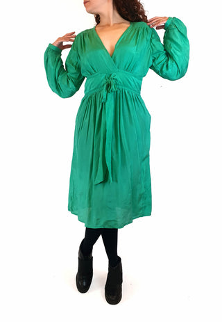Lola Australia emerald green silk mix long sleeve dress size 10 Lola Australia preloved second hand clothes 2