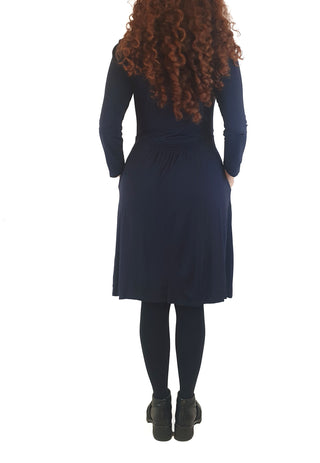 Boden navy long sleeve dress size UK 10 Boden preloved second hand clothes 8