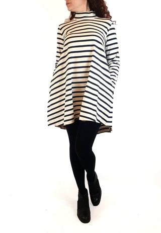 Gorman navy and white striped long sleeve dress size 10 Gorman preloved second hand clothes 3