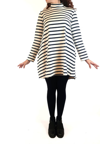 Gorman navy and white striped long sleeve dress size 10 Gorman preloved second hand clothes 2