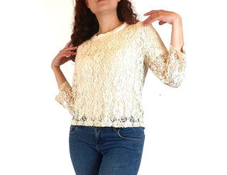 Princess Highway white lace long sleeve top size 10 Princess Highway preloved second hand clothes 2