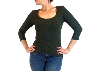 Nobody Denim deep green knit top size S Nobody Denim preloved second hand clothes 4