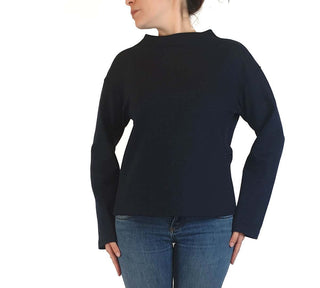 Uniqlo navy wool mix high neck jumper size S Uniqlo preloved second hand clothes 3