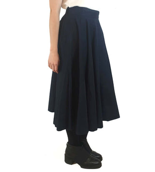 Veronica Maine navy cotton A-line skirt size 10 Veronica Maine preloved second hand clothes 4