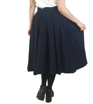 Veronica Maine navy cotton A-line skirt size 10 Veronica Maine preloved second hand clothes 6