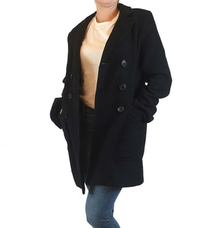 Veronica Maine black wool mix coat size 6, fits 8-10 Veronica Maine preloved second hand clothes 4