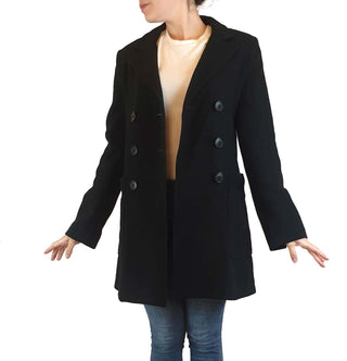 Veronica Maine black wool mix coat size 6, fits 8-10 Veronica Maine preloved second hand clothes 3