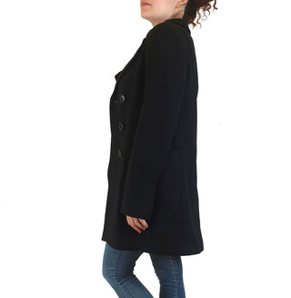 Veronica Maine black wool mix coat size 6, fits 8-10 Veronica Maine preloved second hand clothes 7