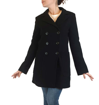 Veronica Maine black wool mix coat size 6, fits 8-10 Veronica Maine preloved second hand clothes 2