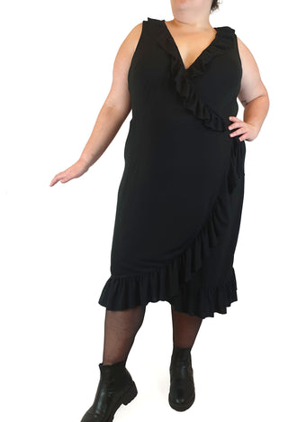 Atmos & Here black knit wrap style dress size 20 Atmos & Here preloved second hand clothes 3