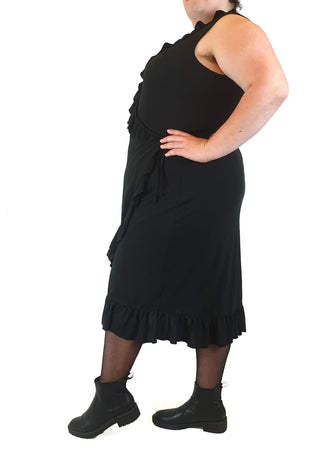 Atmos & Here black knit wrap style dress size 20 Atmos & Here preloved second hand clothes 7