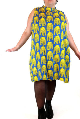 Jericho Road yellow happy bears 100% linen dress size 22 Jericho Road preloved second hand clothes 2