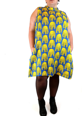 Jericho Road yellow happy bears 100% linen dress size 22 Jericho Road preloved second hand clothes 3