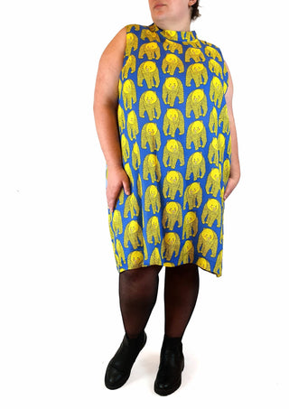 Jericho Road yellow happy bears 100% linen dress size 22 Jericho Road preloved second hand clothes 4