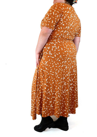 Sportscraft orange print wrap dress size 20 Sportscraft preloved second hand clothes 11