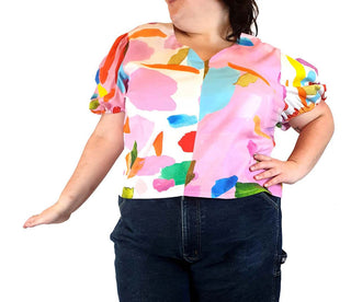 Variety Hour cropped short sleeve top size 3XL (multiple faults) Variety Hour preloved second hand clothes 2