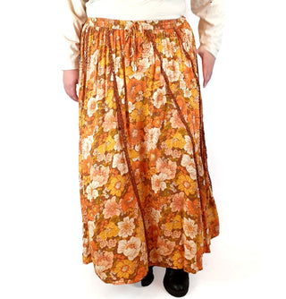 Bohemian Traders floral autumnal print skirt size 4XL Bohemian Traders preloved second hand clothes 1