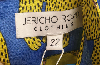 Jericho Road yellow happy bears 100% linen dress size 22 Jericho Road preloved second hand clothes 7