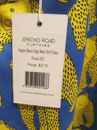 Jericho Road yellow happy bears 100% linen dress size 22 Jericho Road preloved second hand clothes 9