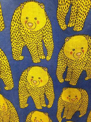 Jericho Road yellow happy bears 100% linen dress size 22 Jericho Road preloved second hand clothes 12