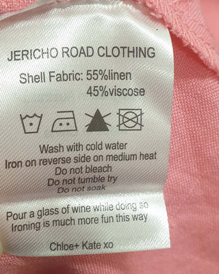 Jericho Road pink linen mix zinnia dress size 20 Jericho Road preloved second hand clothes 12