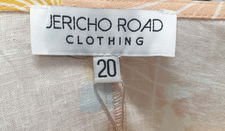 Jericho Road peach linen mix boxy dress with cute print size 20 Jericho Road preloved second hand clothes 9