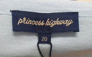 Princess Highway blue tee shirt with cute dog emroidery size 20 Princess Highway preloved second hand clothes 7