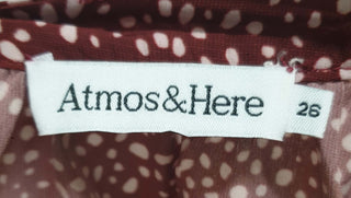 Atmos & Here red print top size 26 Atmos & Here preloved second hand clothes 9