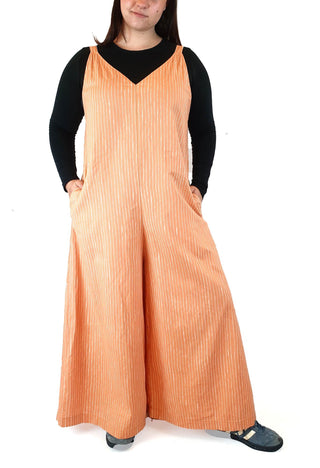 Marimekko x Uniqlo striped orange sleeveless jumpsuit size XL Uniqlo preloved second hand clothes 3