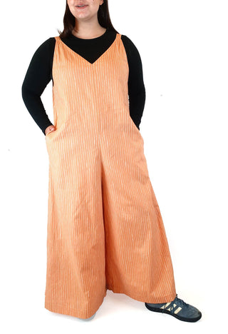 Marimekko x Uniqlo striped orange sleeveless jumpsuit size XL Uniqlo preloved second hand clothes 4