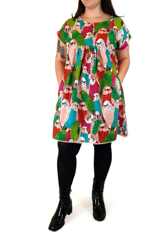 Gorman + Monika Forsberg vibrant parrot print dress size 14 Gorman preloved second hand clothes 2