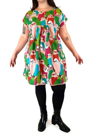 Gorman + Monika Forsberg vibrant parrot print dress size 14 Gorman preloved second hand clothes 1