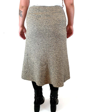 Max Mara grey wool silk mix pencil skirt size UK 16 Max Mara preloved second hand clothes 8