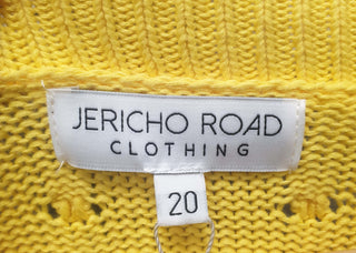 Jericho Road yellow 100% cotton knit jumper size 20 Jericho Road preloved second hand clothes 8