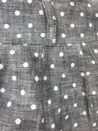 Made590 denim look linen skirt with white polka dots size 4XL Made590 preloved second hand clothes 10