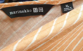 Marimekko x Uniqlo striped orange sleeveless jumpsuit size XL Uniqlo preloved second hand clothes 9