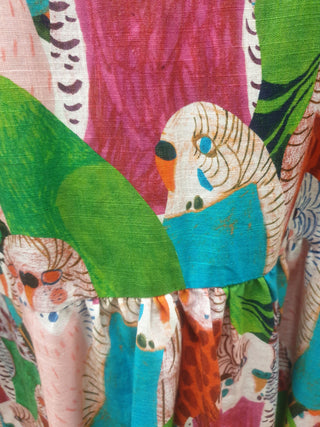 Gorman + Monika Forsberg vibrant parrot print dress size 14 Gorman preloved second hand clothes 8