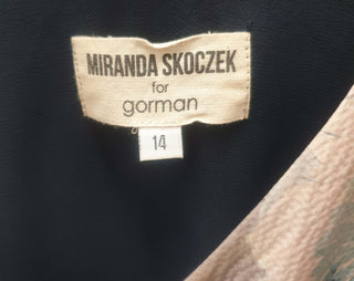 Gorman + Miranda Skoczek grey print silk dress size 14 Gorman preloved second hand clothes 9