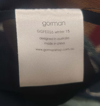 Gorman silk navy dress with symbol print size 14 Gorman preloved second hand clothes 11