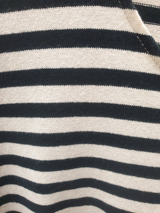 Uniqlo black and white cotton striped half sleeve dress size L Uniqlo preloved second hand clothes 6