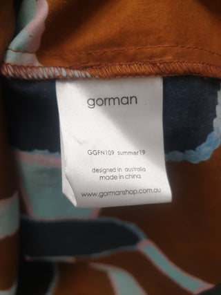 Gorman + Mangkaja earthy toned half sleeve dress size 14 Gorman preloved second hand clothes 13