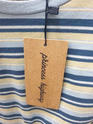 Princess Highway blue-toned striped tee shirt size 16 Princess Highway preloved second hand clothes 9