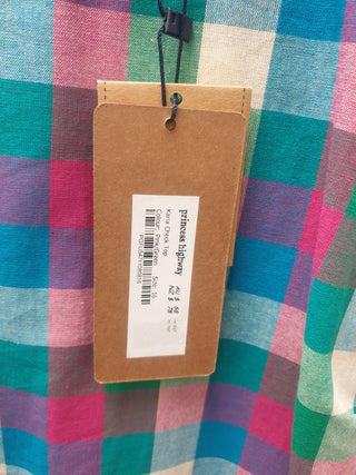 Princess Highway pink/green check print to size 16 Princess Highway preloved second hand clothes 8