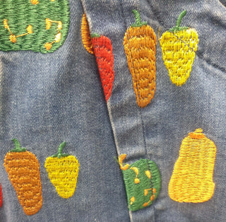 Jericho Road denim top with fabulous vegetable embroydery size 14 Jericho Road preloved second hand clothes 9